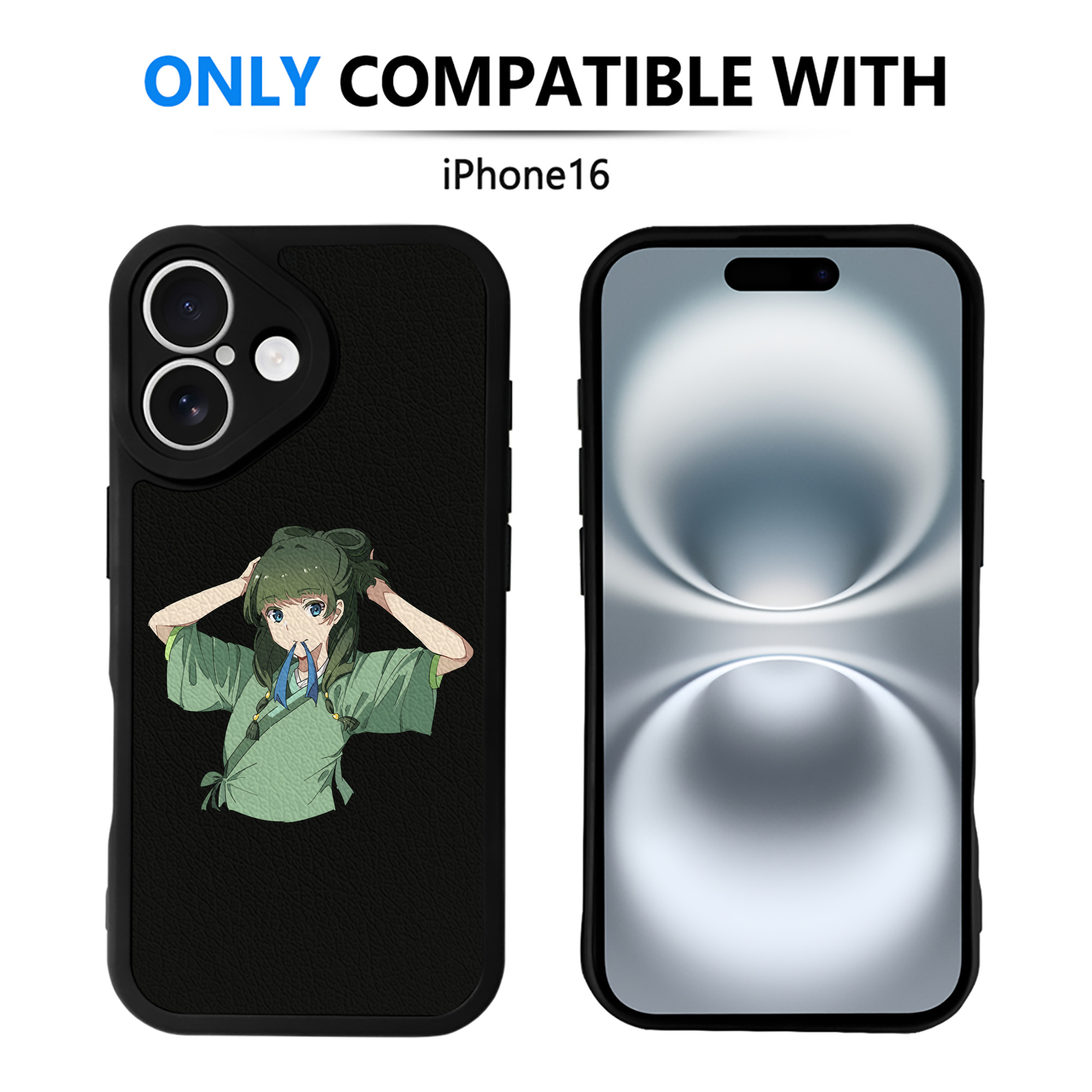 （画像用） 薬屋のひとりごと The Apothecary Diaries 【iPhone 16シリーズ対応】シリコンスマホケース（レザー調） 材質：シリコン